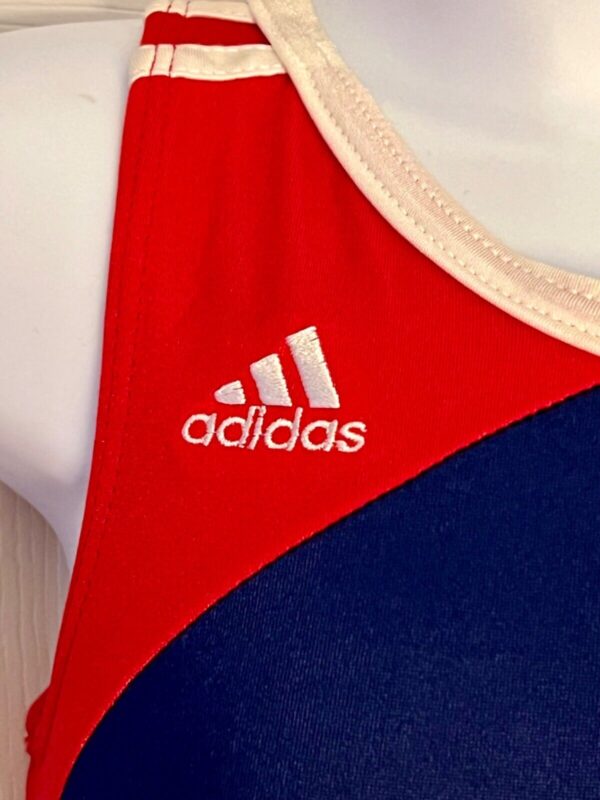 ADIDAS TANK GK LEOTARD CHILD X-SMALL RED NAVY NYLON/SPANDEX GYMNASTIC DANCE XS - Image 2