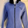 AVALANCHE "CHEER"  GIRLS LARGE OCEAN BLUE FLEECE BLACK FAUX FUR COLLAR JACKET L