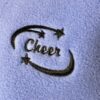 AVALANCHE "CHEER"  GIRLS LARGE OCEAN BLUE FLEECE BLACK FAUX FUR COLLAR JACKET L - Image 2