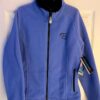 AVALANCHE "CHEER"  GIRLS LARGE OCEAN BLUE FLEECE BLACK FAUX FUR COLLAR JACKET L - Image 10