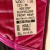 GK FIGURE SKATE ADULT SMALL PEONY VELVET FAUX WRAP PINK FOIL TRIM MESH DRESS AS - Image 8
