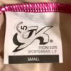 GK FIGURE SKATE ADULT SMALL PEONY VELVET FAUX WRAP PINK FOIL TRIM MESH DRESS AS - Image 9
