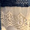 ACTIVE USA LA LgSLV WOMEN SMALL BLUE OPEN KNIT RUFFEL-HEM TUNIC SWEATER Sz S - Image 2