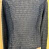 ACTIVE USA LA LgSLV WOMEN SMALL BLUE OPEN KNIT RUFFEL-HEM TUNIC SWEATER Sz S - Image 3