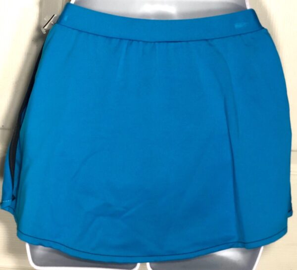 GK ICE SKATE ADULT SMALL TURQUOISE MICROFIBER PULL-ON SKIRT BLACK TRIM Sz AS NWT - Image 5