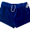 GK BLUE VELVET CHILD LARGE MICRO MINI DANCE GYMNAST CHEER COMPETITION SHORTS L