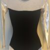 GK ELITE LgSLV LADIES SMALL WINE VELVET WHITE FOIL GYMNASTS DANCE LEOTARD AS NWT - Image 5