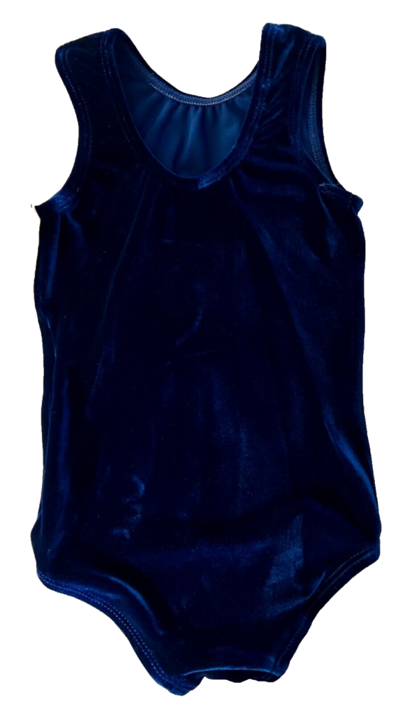 GK NAVY CHILD X-SMALL CLASSIC VELVET BALLET DANCE GYMNASTICS TANK LEOTARD SZ XS - Image 7