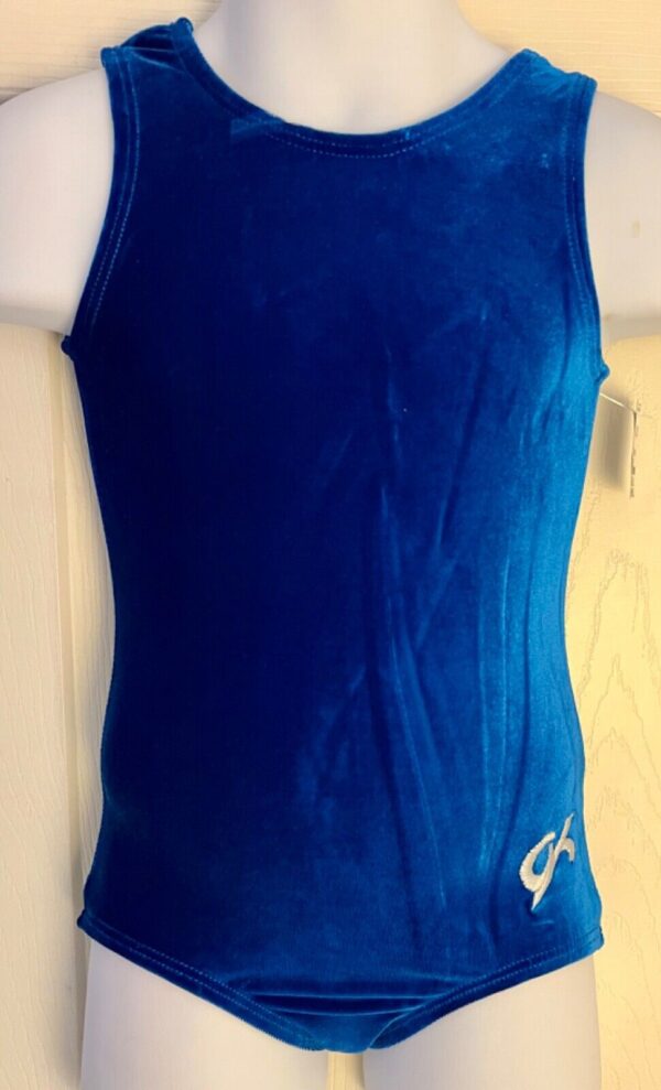 GK RICH ROYAL CHILD X-SMALL CLASSIC VELVET BALLET DANCE GYM TANK LEOTARD SZ XS