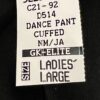 GK ELITE DANCE JAZZ LADIES LARGE BLACK NYLON JEWELED CUFFED JAZZ PANTS Sz AL - Image 4