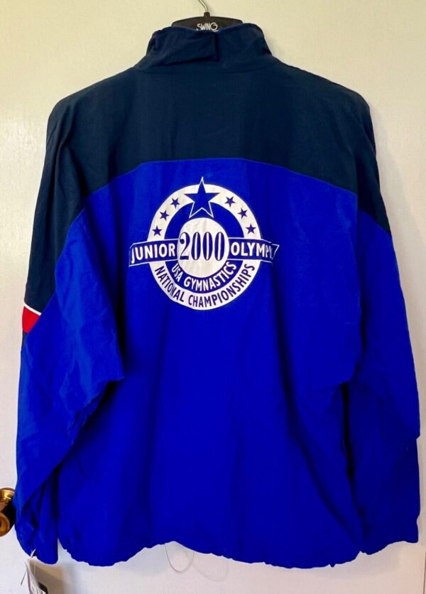 GK "2000 JR OLYMPICS CHAMPS"  WARM UP ADULT X-LARGE BLUE NYLON JACKET/PANT SET S