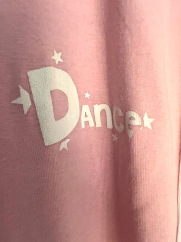 GK 'DANCE' GRAPHIC LADIES LARGE PINK 100% COTTON CHEER LOUNGE PANTS Sz AL - Image 4