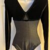 GK LgSLV LADIES SMALL BLACK SHIMMER & VELVET GYMNASTICS DANCE LEOTARD Sz AS NWT! - Image 5