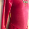 GK ICE SKATE Lg SLV GIRL X-SMALL PINK CIRCUS FOIL PRINT TRIM VELVET DRESS Sz CXS - Image 3