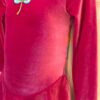 GK ICE SKATE Lg SLV GIRL X-SMALL PINK CIRCUS FOIL PRINT TRIM VELVET DRESS Sz CXS - Image 5