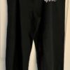 GK DANCE GRAPHIC BLACK SWEATPANTS ADULT LARGE SILVER METALLIC COTTON BLEND Sz AL - Image 2