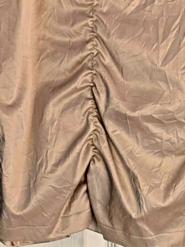 CANVASBACK LADIES SMALL Sz 6 GOLD SATIN RUCHED ZIP DRESS SKIRT Sz 6 EUC! - Image 3