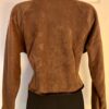 GK ICE SKATE JACKET ADULT SMALL FITTED BROWN FLEECE VELVET TRIM WARM UP ZIP SZ S - Image 4