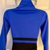 GK ICE SKATE LADIES MEDIUM 3/4 SLV NYLON/SPANDEX BLUE/BLACK CROP DANCE TOP  SZ M - Image 5