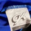 GK ICE SKATE LADIES MEDIUM 3/4 SLV NYLON/SPANDEX BLUE/BLACK CROP DANCE TOP  SZ M - Image 10