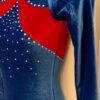 GK LgSLV ADULT SMALL ROYAL RED VELVET CRYSTALS GYMNASTICS DANCE LEOTARD SZ S - Image 4