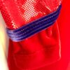 GK LgSLV ADULT SMALL RED VELVET FOIL ROYAL TRIM GYMNASTIC DANCE LEOTARD AS NWT! - Image 4