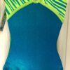 GK SEABREEZE SKY ADULT X-SMALL LIME WAVE TURQ OPAL GYMNASTS TANK LEOTARD AXS - Image 3