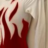 GK LADIES SMALL LgSLV RED VELVET WHITE NYLON/SPANDEX GYMNASTS DANCE LEOTARD SZ S - Image 5