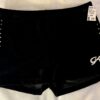GK MICRO MINI WORKOUT SHORTS ADULT X-SMALL BLACK VELVET SWAR CRYSTALS DANCE XS - Image 3