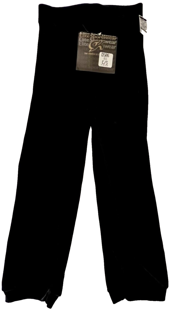 GK DANCE CHILD SMALL BLACK SMOOTH VELVET CUFFED JAZZ DRESS PANTS  SZ S NWT! - Image 5