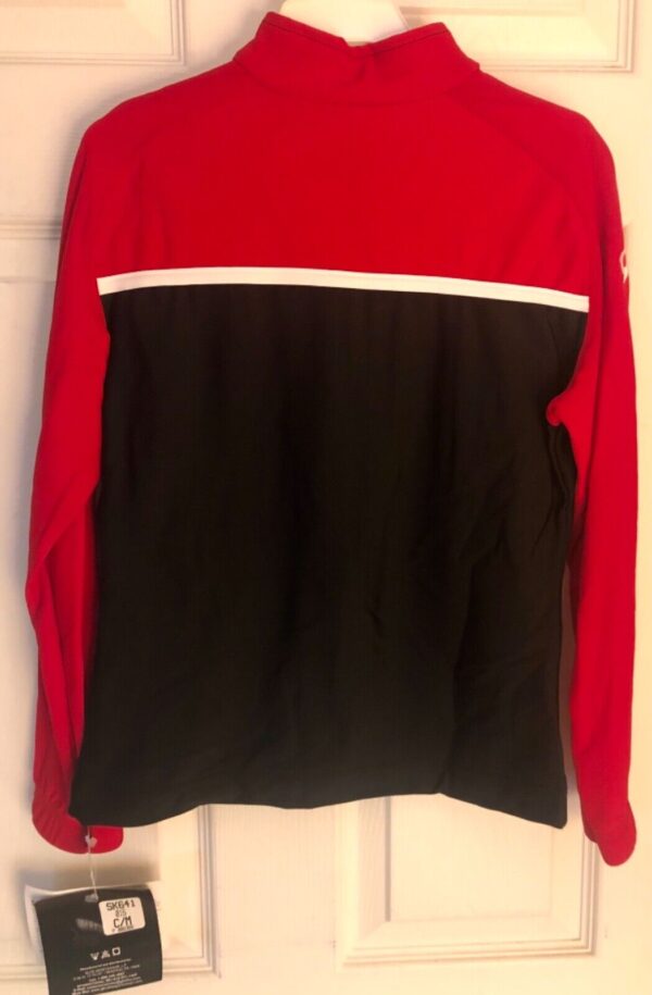 GK BLACK RED LgS ZIP UP CHILD MEDIUM BRUSH TRICOT WARM UP GYM SKATE JACKET CM - Image 7