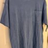 VTG UNIVERSITY WEAR MENS LARG FADED BLUE HVY WT COTTON POCKET TEE NO SHRINK Sz L