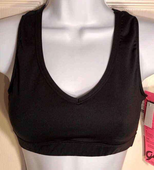 GK DANCE SPORTS TOP ADULT MEDIUM BLACK SYLKTECK TECHMESH  RACERBACK AM NWT!