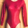 GK LONG SLEEVE LADIES BERRY SPARKLE HOLOGRAM GYMNASTICS DANCE LEOTARD Sz AS NWT!