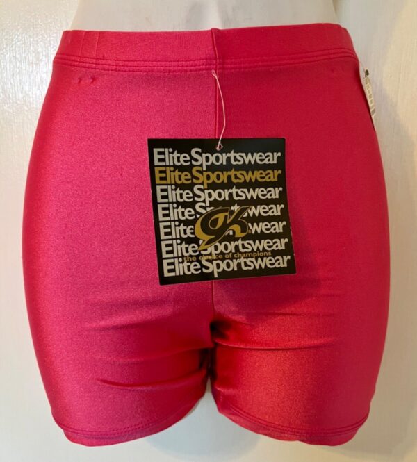 GK PINK ADULT X-SMALL MINI WORKOUT SHORTS NYLON/SPANDEX GYMNAST DANCE CHEER XS