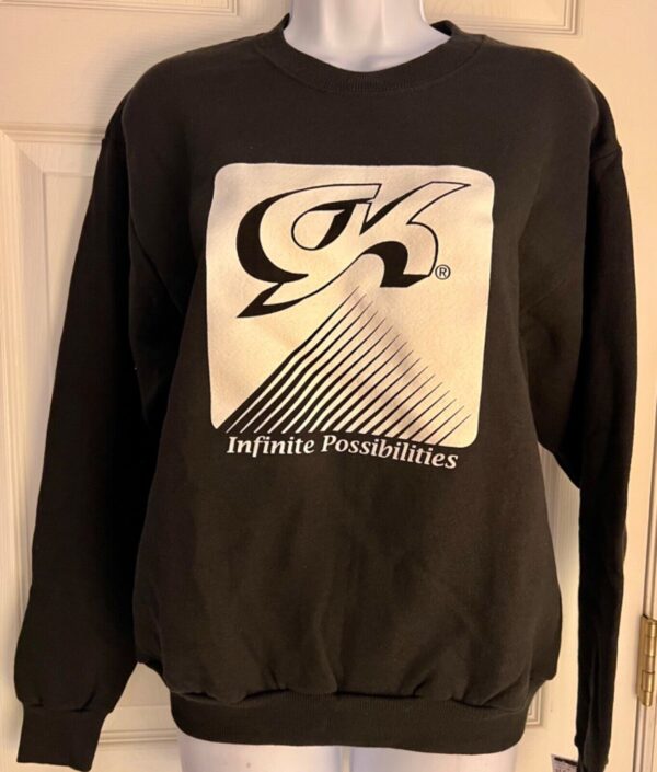 GK LEE SWEATSHIRT ADULT SMALL BLACK "INFINITE POSSIBILITIES" CREW NECK PULLOVER