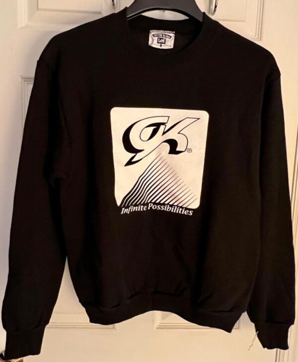 GK LEE SWEATSHIRT ADULT SMALL BLACK "INFINITE POSSIBILITIES" CREW NECK PULLOVER - Image 4