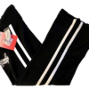 GK "GYMNASTICS" BLACK CAPRI PANTS GIRLS LARGE COTTON/SPANDEX WHITE TRIM SZ L NWT - Image 5