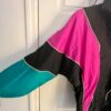 GK WARM UP JACKET ADULT SMALL BLACK BRIGHT PINK BLUE GREEN CRINKLE NYLON  SZ S - Image 2