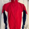 GK WARM UP JACKET ADULT SMALL NAVY RED WHITE MICROFIBER GYMNASTICS CHEER Sz S