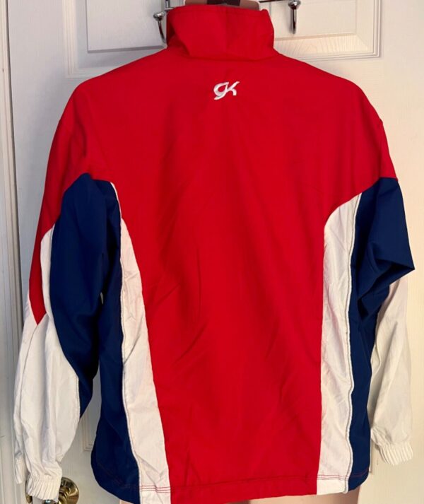 GK WARM UP JACKET ADULT SMALL NAVY RED WHITE MICROFIBER GYMNASTICS CHEER Sz S - Image 6