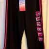 GK TUMBLE CAPRI PANTS SIZE LADIES LARGE COTTON/SPANDEX PINK TRIM BLACK SZ L NWT!