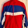 GK ADULT SMALL RED BLUE MICROFIBER GYMNASTSATHLETES WARM UP PULLOVER JACKET Sz S