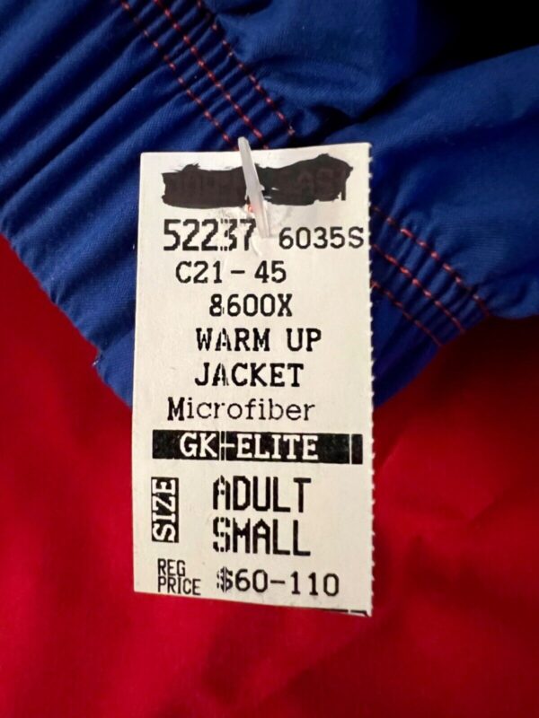 GK ADULT SMALL RED BLUE MICROFIBER GYMNASTSATHLETES WARM UP PULLOVER JACKET Sz S - Image 7