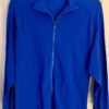 GK WARM UP JACKET ADULT LARGE BLUE BRUSHED TRICOT GYMNAST SKATE CHEER GYM SZ L