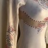 GK LADIES X-SMALL LgSLV WHITE SPARKLE MESH RED/BLUE JA GYMNASTS DANCE LEOTARD XS - Image 3