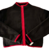 GK ICE SKATE JACKET ADULT SMALL BLACK FLEECE RED VELVET TRIM RELAX FIT ZIP SZ S - Image 5