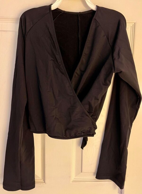 GK ICE SKATE LADIES X-SMALL BRUSH TRICOT BLACK LONG SLEEVE WRAP JACKET SZ XS NWT - Image 9