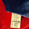 GK RED BLUE VELVET ADULT SMALL LgSLV SILVER METAL GYMNAST DANCE LEOTARD Sz AS - Image 7