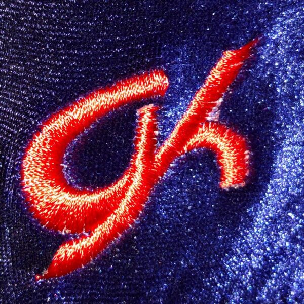 GK Elite LgS NAVY VELVET RED FOIL GYMNASTICS DANCE LEOTARD AXS - Image 3